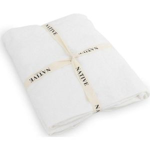 Bílé lněné povlečení na dvoulůžko 200x200 cm Blanco – Native Natural obraz