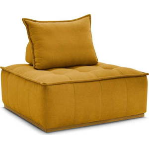 Žinylkové křeslo v hořčicové barvě Elisa – Bobochic Paris obraz