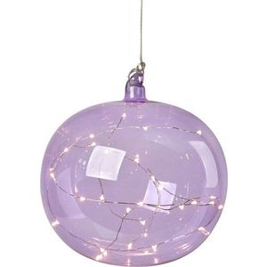 Fialová závěsná vánoční světelná dekorace ø 18 cm Lina – Markslöjd obraz