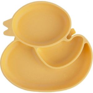 Žlutý silikonový dětský talíř 19x19, 5 cm Chicken – Orion obraz