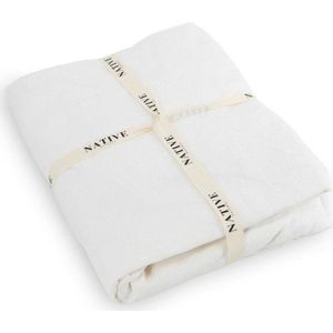 Bílé lněné povlečení na jednolůžko 135x200 cm Blanco – Native Natural obraz