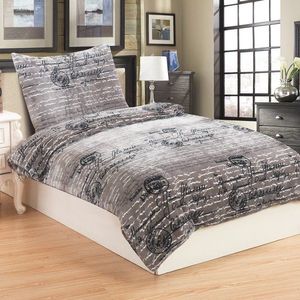 Mikroplyšové povlečení My House Newspaper, 140 x 200 cm obraz