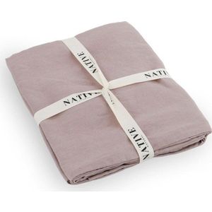 Starorůžové lněné povlečení na dvoulůžko 200x200 cm Blush – Native Natural obraz