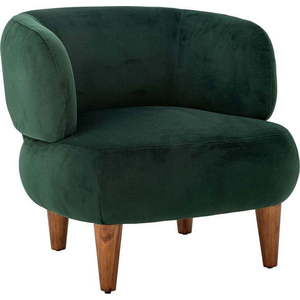 Tmavě zelené sametové křeslo ušák Ruperta – Bloomingville obraz