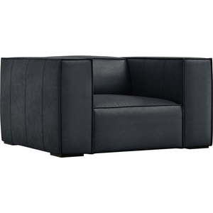 Tmavě modré kožené křeslo Madame – Windsor & Co Sofas obraz