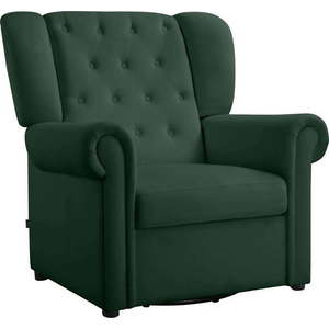 Zelené sametové houpací chesterfield křeslo Lillyse – Støraa obraz