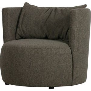 Tmavě hnědé křeslo z textilie bouclé Explore – vtwonen obraz