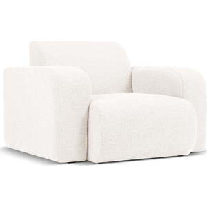 Bílé křeslo z textilie bouclé Molino – Micadoni Home obraz