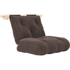 Tmavě hnědé manšestrové křeslo Hooked – Karup Design obraz