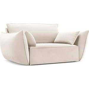 Béžové sametové křeslo Vanda – Mazzini Sofas obraz