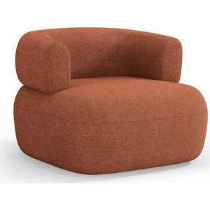 Křeslo z textilie bouclé v cihlové barvě Jenny – Micadoni Home obraz
