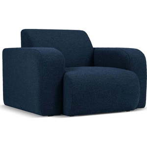 Tmavě modré křeslo z textilie bouclé Molino – Micadoni Home obraz