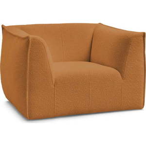 Křeslo z textilie bouclé v hořčicové barvě Giorgia – Bobochic Paris obraz