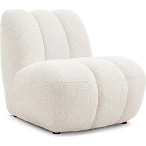 Bílé křeslo z textilie bouclé Janissaire – Bobochic Paris obraz