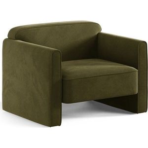 Zelené sametové křeslo Abby – Micadoni obraz