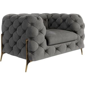 Šedé sametové křeslo Chelsea Bis – Ropez obraz