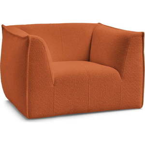 Oranžové křeslo z textilie bouclé Giorgia – Bobochic Paris obraz