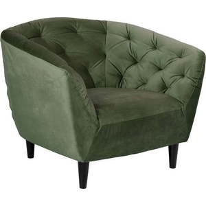 Zelené sametové křeslo Actona Ria obraz