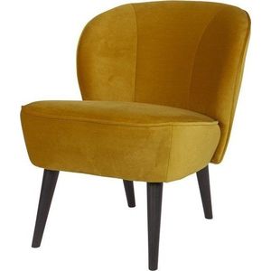 Hořčicové křeslo WOOOD Sara obraz