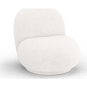 Bílé křeslo z textilie bouclé Chuck – Micadoni Home obraz