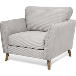 Světle šedé manšestrové křeslo Paris – Scandic obraz