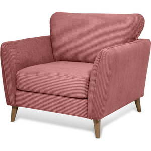 Růžové manšestrové křeslo Paris – Scandic obraz