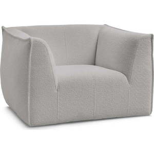 Světle šedé křeslo z textilie bouclé Giorgia – Bobochic Paris obraz