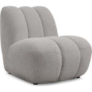 Světle šedé křeslo z textilie bouclé Janissaire – Bobochic Paris obraz