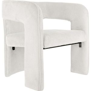 Bílé manšestrové křeslo Vigor – Leitmotiv obraz