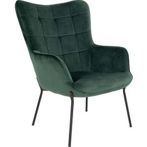 Zelené křeslo ze sametu House Nordic Glasgow obraz