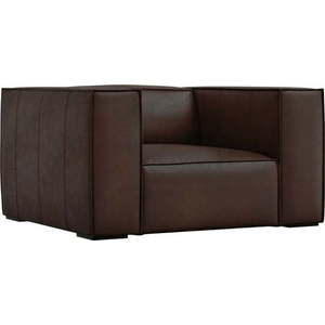 Tmavě hnědé kožené křeslo Madame – Windsor & Co Sofas obraz