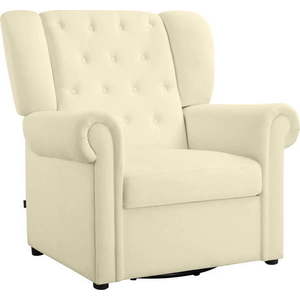 Bílé sametové houpací chesterfield křeslo Lillyse – Støraa obraz