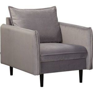 Šedé sametové křeslo Juli – Ropez obraz
