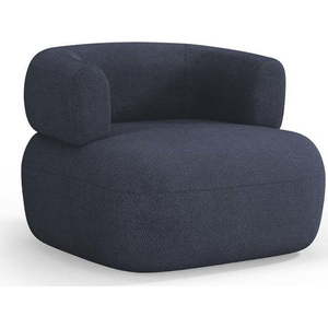 Tmavě modré křeslo z textilie bouclé Jenny – Micadoni Home obraz