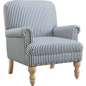 Modré lněné křeslo Jaya – Støraa obraz