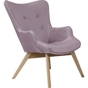 Sametové křeslo v levandulové barvě Niko – Ropez obraz