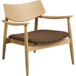 Hnědé křeslo Olvera – House Nordic obraz