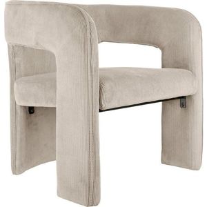 Béžové manšestrové křeslo Vigor – Leitmotiv obraz