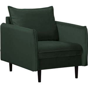 Tmavě zelené sametové křeslo Juli – Ropez obraz