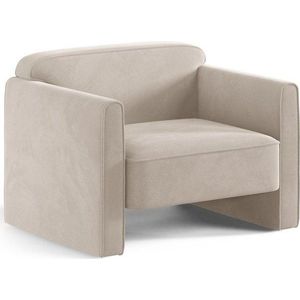 Béžové sametové křeslo Abby – Micadoni obraz