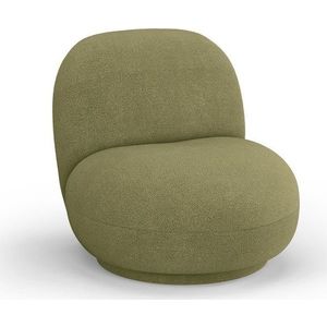 Zelené křeslo z textilie bouclé Chuck – Micadoni Home obraz