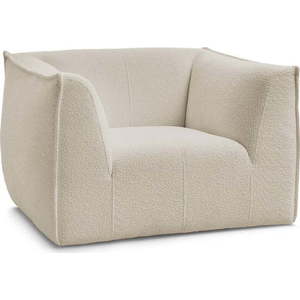 Béžové křeslo z textilie bouclé Giorgia – Bobochic Paris obraz