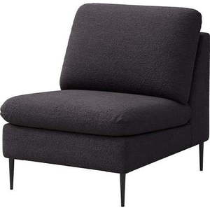 Černé křeslo z textilie bouclé Moilo – MESONICA obraz