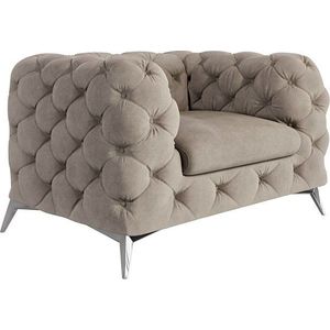 Šedobéžové sametové křeslo Chelsea – Ropez obraz