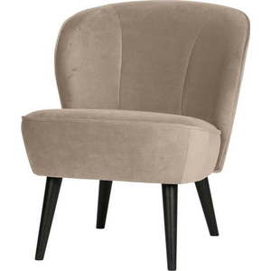 Béžové sametové křeslo Sara – WOOOD obraz