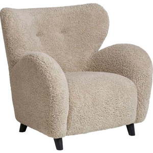 Béžové křeslo z textilie bouclé Carlino – House Nordic obraz