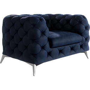 Tmavě modré sametové křeslo Chelsea – Ropez obraz