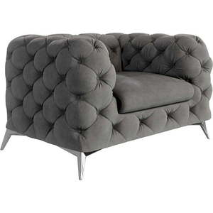 Šedé sametové křeslo Chelsea – Ropez obraz