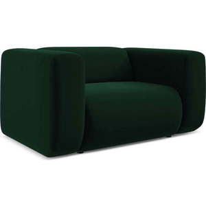 Tmavě zelené sametové křeslo Ekahi – Makamii obraz