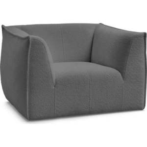 Tmavě šedé křeslo z textilie bouclé Giorgia – Bobochic Paris obraz